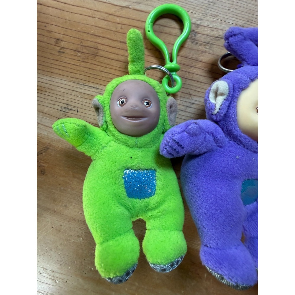Lot of 4 Vintage Teletubbies Plush Key Chains Collectibles TV Show Keychain Ring - Picture 5 of 8